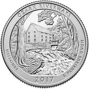 ¼ Dollar "Washington Quarter" (Ozark National Scenic Riverways, Missouri) - Silver Proof - Reverse
