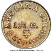 5 Dollars - C. Bechtler (134 G) - Obverse