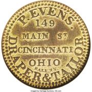 Hard Times Merchant Token - P. Evens - Draper and Tailor (Cincinnati, Ohio) - Obverse