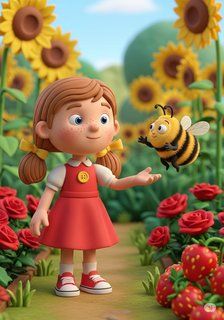 The Garden Helpers educational story for 3-6 years children in English featuring warm themes