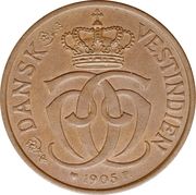 2 Cents / 10 Bit - Christian IX - Obverse