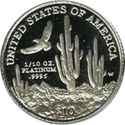 10 Dollars "American Platinum Eagle" (Bullion Coinage) - Reverse