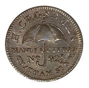 Hard Times Merchant Token - Crossman Umbrellas (New York, NY) - Reverse