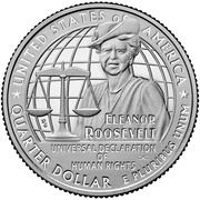 ¼ Dollar "Washington Quarter" (Eleanor Roosevelt) - Reverse