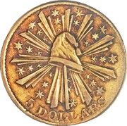 5 Dollars (Pacific Company) - Reverse