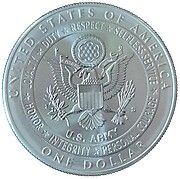 1 Dollar (United States Army Commemorative) - Reverse