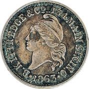 Liberty Head Token "B. Kittredge and Co." - Obverse
