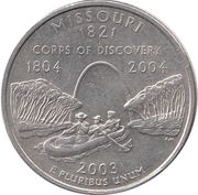 ¼ Dollar "Washington Quarter" (Missouri) - Reverse