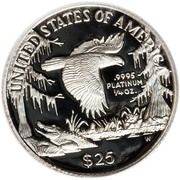 25 Dollars "American Platinum Eagle" (Bullion Coinage) - Reverse