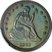 ¼ Dollar - Seated (w/motto w/o date Arrows - Copper Pattern) - Obverse