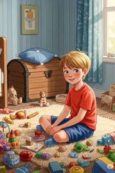 Tidy Time with Max educational story for 3-6 years children in English featuring warm themes