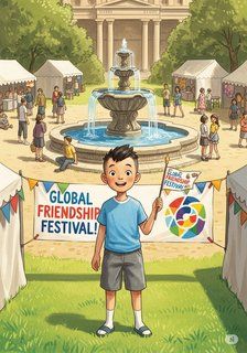 The Festival of Friends educational story for 7-12 years children in English featuring warm themes