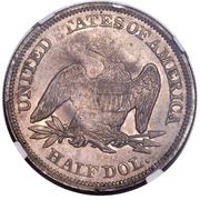 50 Cents - Frederik VII (Counterstamp) - Reverse