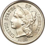 3 Cents "Three Cent Nickel" - Obverse