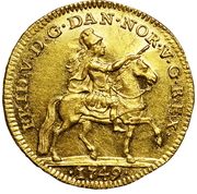 1 Ducat - Frederik V - Obverse