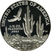 50 Dollars "American Platinum Eagle" (Bullion Coinage) - Reverse