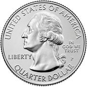¼ Dollar "Washington Quarter" (Tallgrass Prairie National Preserve, Kansas) - Obverse