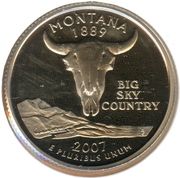 ¼ Dollar "Washington Quarter" (Montana) - Reverse