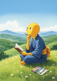 きいろいけんじゃのたび daily life story for 3-6 years children in Japanese featuring warm themes