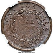 1 Cent (Millions For Defence, Not One Cent For Tribute) - Reverse