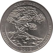 ¼ Dollar "Washington Quarter" (Great Basin National Park, Nevada) - Reverse