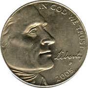 5 Cents "Jefferson Nickel" (Westward Journey, Bison) - Obverse