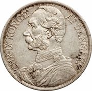 20 Cents / 1 Franc - Christian IX - Obverse