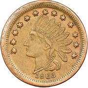 Civil War Merchant Token - Blindbury's Hotel (Detroit, Michigan) - Reverse