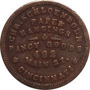 Civil War Token -Chris Schloendorn (Cincinnati, Ohio) - Reverse