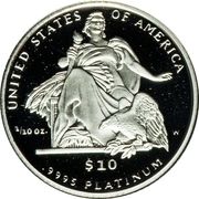 10 Dollars "American Platinum Eagle" (Bullion Coinage) - Reverse