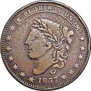 Hard Times Token - George A Jarvis, Wine and Tea (New York, NY) - Obverse