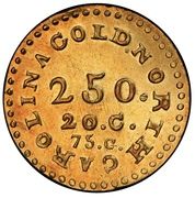 2½ Dollars - C. Bechtler - Obverse