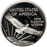 10 Dollars "American Platinum Eagle" (Bullion Coinage) - Reverse