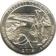 ¼ Dollar "Washington Quarter" (Theodore Roosevelt National Park, North Dakota) - Reverse