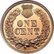 1 Cent "Indian Head Cent" (with shield) - Reverse