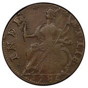 ½ Penny - Copper "Draped Bust Left" - Reverse