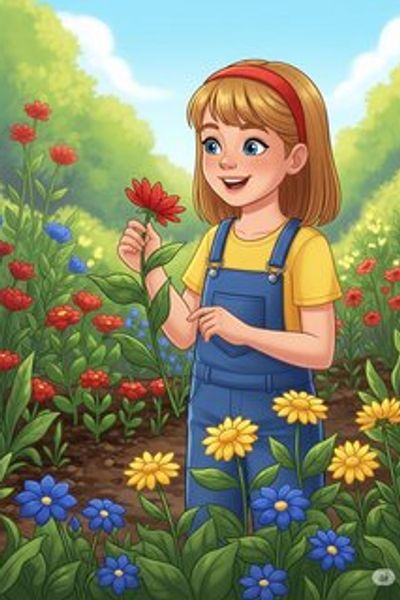 Zinnia's Marvelous Garden educational story for 7-12 years children in English featuring inspiring themes