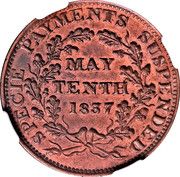 Cent - Hard Times Token - May Tenth - Reverse