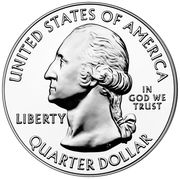 ¼ Dollar "Washington Quarter" Glacier National Park - Silver 5 oz Bullion - Obverse