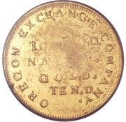 10 Dollars - Oregon Exchange Company - Reverse