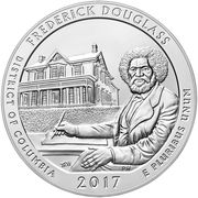 ¼ Dollar "Washington Quarter" (Frederick Douglass National Historic Site, District of Columbia - Silver 5 oz Bullion) - Reverse