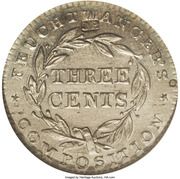 3 Cents - Hard Times Token - Feuchtwanger (Countermarked JMP) - Reverse