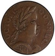 ½ Penny - Copper "African Head" - Obverse