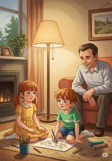 Time Together, Heart Together daily life story for 3-6 years children in English featuring warm themes