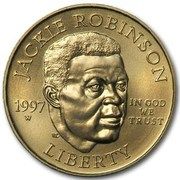 5 Dollars (Jackie Robinson) - Obverse