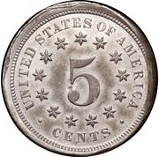 5 Cents "1866 Nickel Without Rays" (Pattern; lead) - Reverse
