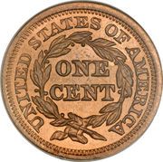 1 Cent "Liberty Head/Braided Hair Cent" - Reverse