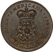 2 Pence - Rosa Americana (Pattern) - Reverse