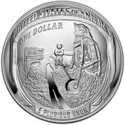 1 Dollar (Apollo 11 50th Anniversary) - Reverse