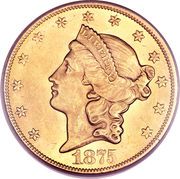 20 Dollars (Liberty Head - Double Eagle, With motto) - Obverse